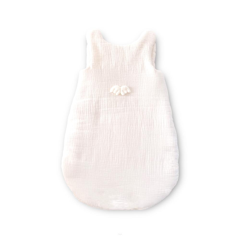 Insulated muslin sleeping bag for babies (latte angel)