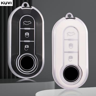 Coque de protection en TPU pour clé de voiture télécommandée, compatible avec Fiat 500 Ducato, Panda 500L, Punto, Lancia Musa, Citroën Jumper et Peugeot Boxer.