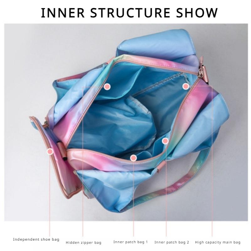 Trendy Bunte Fitness Sport Yoga Tasche Freizeit Einfache Große Kapazität Touring Tasche Tragbare Leichte Reisetasche Kann Eine Schulter/Cross-Body/Handheld