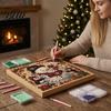 Shiny Faux Gemstone Craft Supplies Christmas Pearl Art Kit, DIY Rhinestone Painting 8" X 8", Cartoon 3D Picture Creation Snowman Animal Diamond