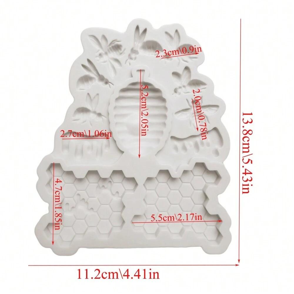 

Bee Honeycomb Silicone Mold for Resin Soap Candle Making Non-Stick Flexible Mold for Baking Chocolate Dessert Decoration