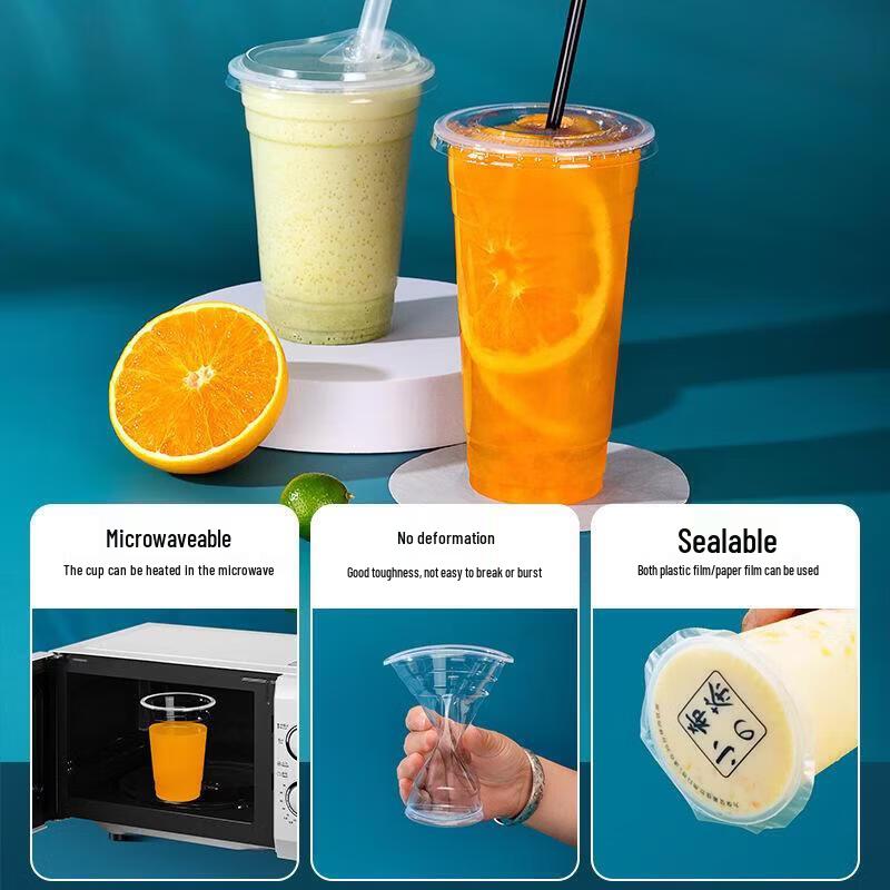 ONYLM 95mm Disposable Transparent Plastic Cups