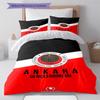 Gençlerbirliği Pattern Bedding Set Quilt Cover Pillowcase Home Decor Gift (1 * Duvet Cover + 2 * Pillowcase, Without Core)