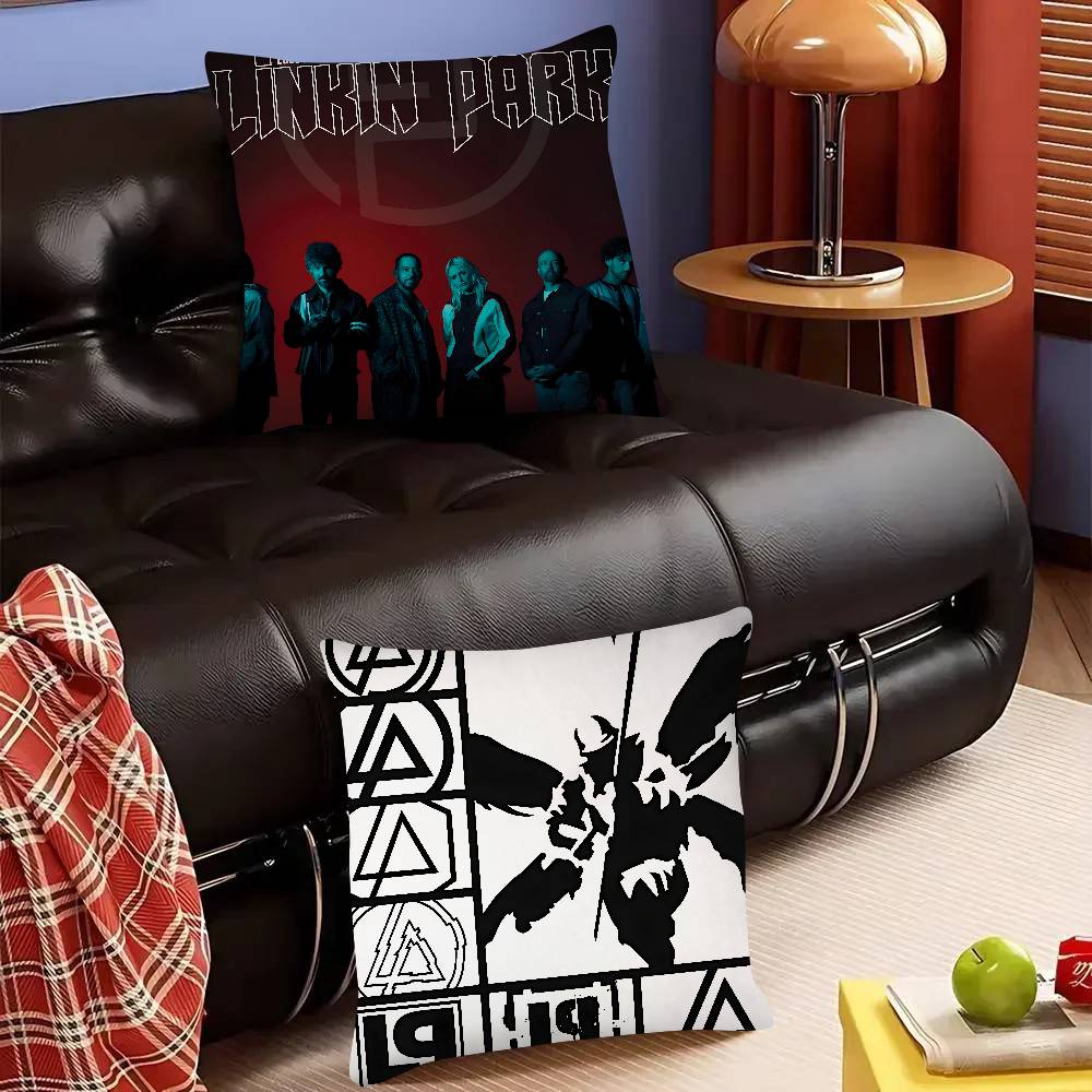 Rock Band L-Linkin Cool P-Park Kissenbezug Quadratisches Kissen Schlafzimmer Sofa Freizeit Komfortkissen Auto Wohnzimmer Heimdekoration