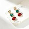 Banquet Party Collision Color Treasure Earrings Women's Long Eye-catching Earrings Red Carpet Photography Tool
