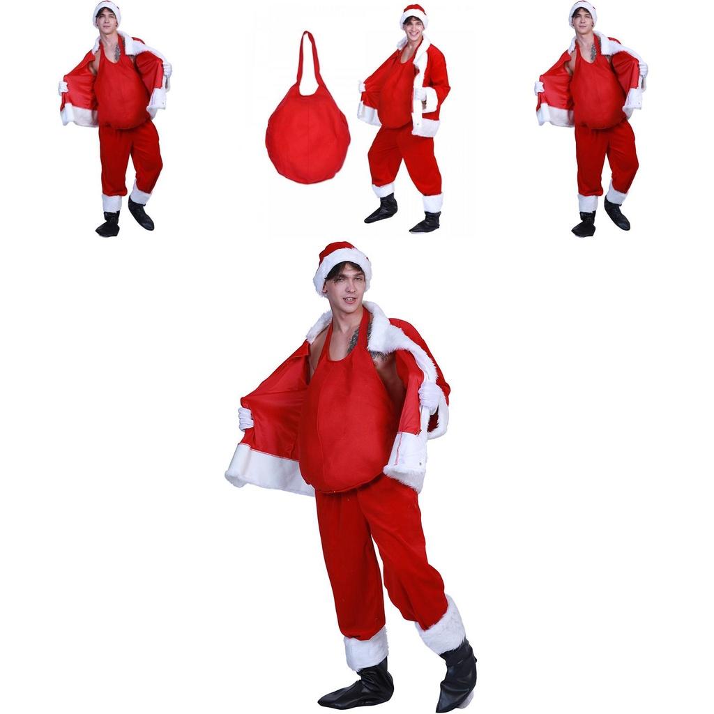 Loose Soft Elastic Closure Christmas Fake Belly For Male And Female