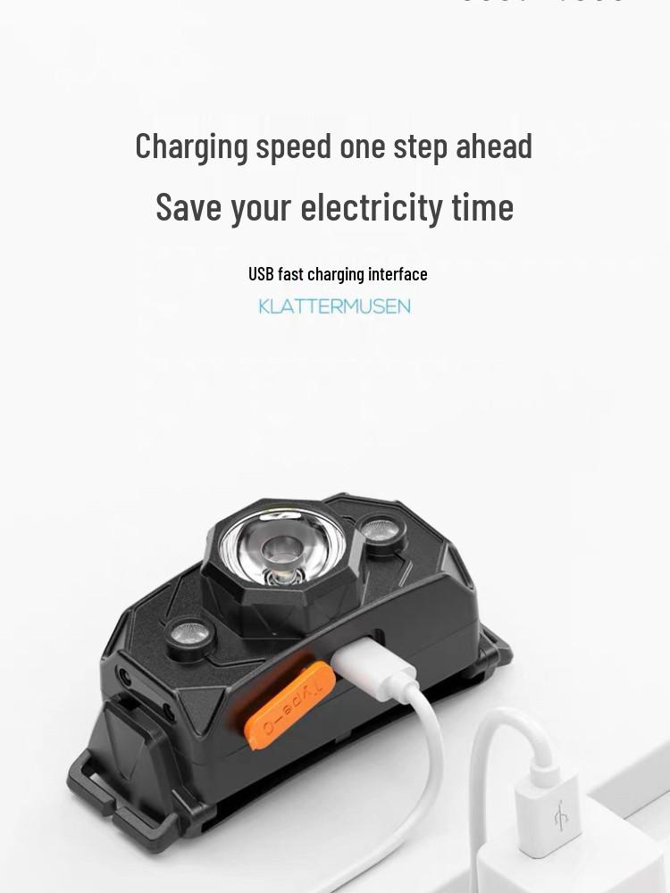 Ultra Bright Waterproof Headlamp: Strong Light, Long Battery, USB-C Rechargeable for Night Fishing