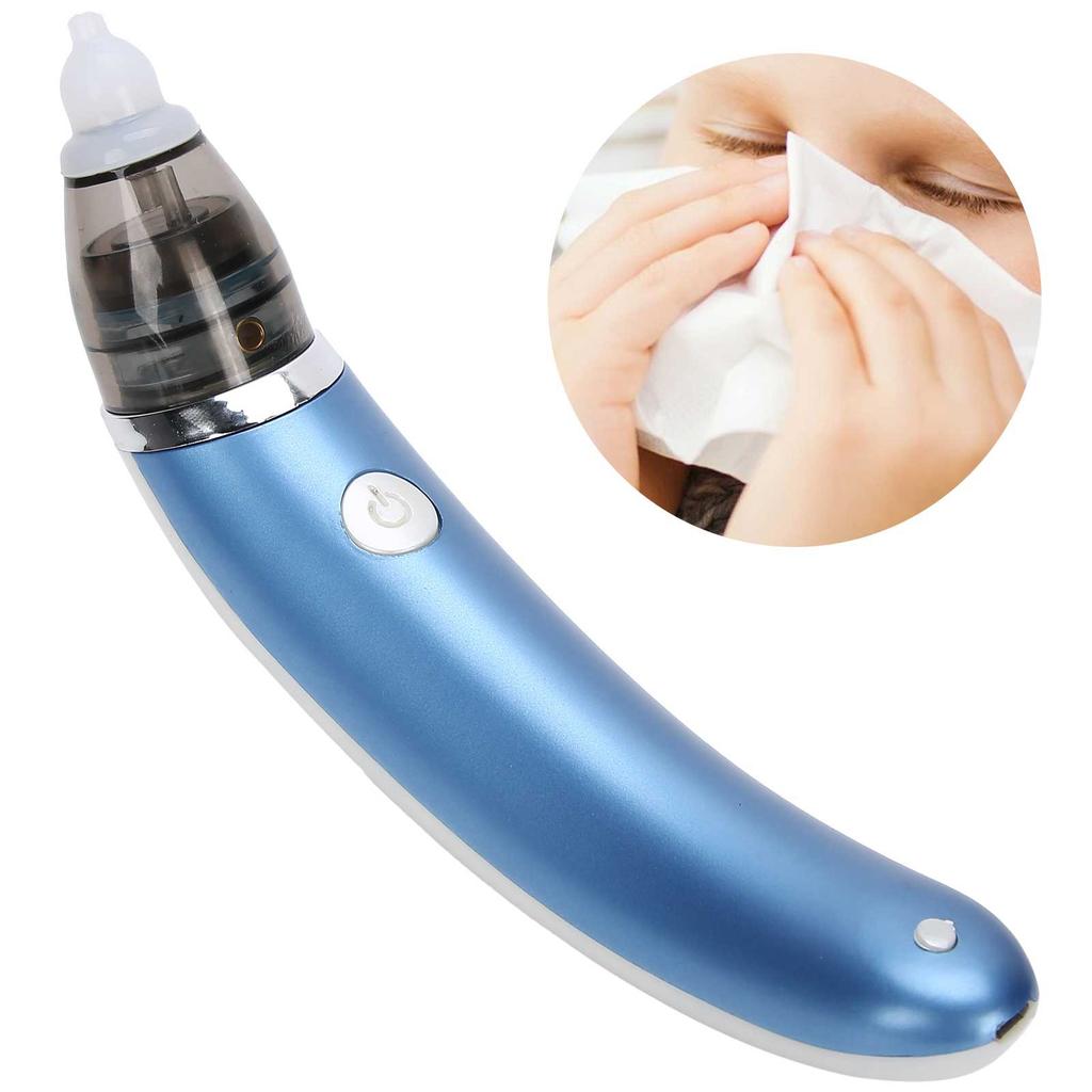 Electric Baby Nasal Aspirator Nose Cleaner Infant Nasal Mucus Snot Suction DeviceBlue