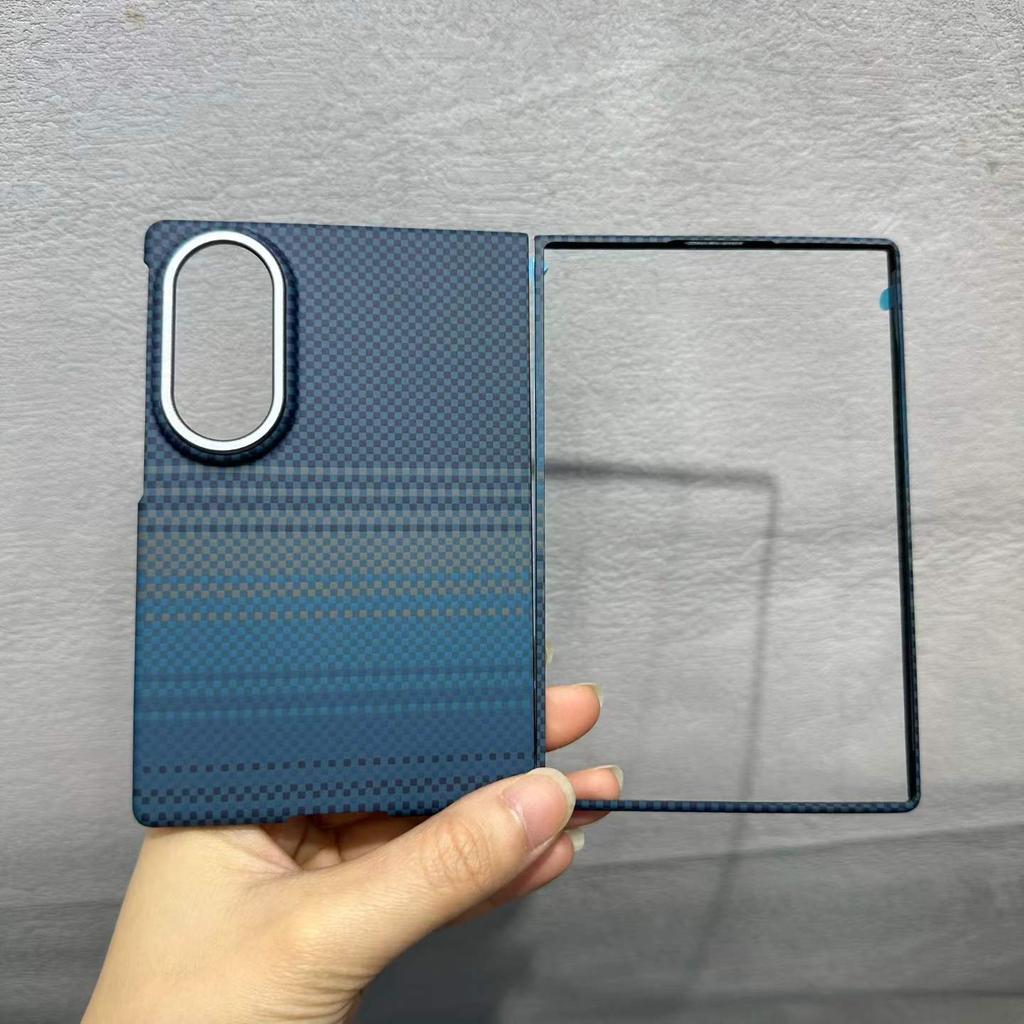 High Quality 600D Kevlar Carbon Fiber Texture Magnetic Cover for Galaxy Z Fold 8 Ultra 7 6 5 for MagSafe Wireless ChargingCase