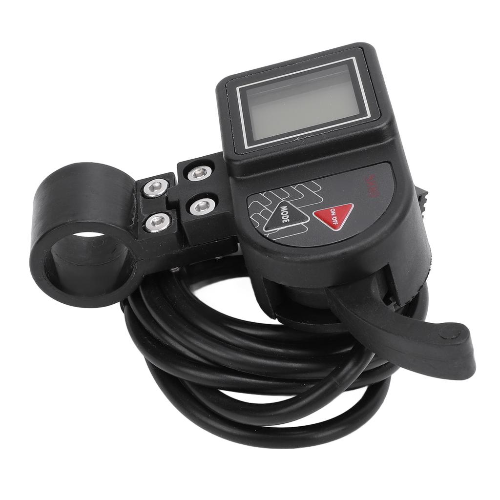 Electric Bike Panel 3 Level Backlight LCD Display Water Proof Bike Handlebar Meter 48V