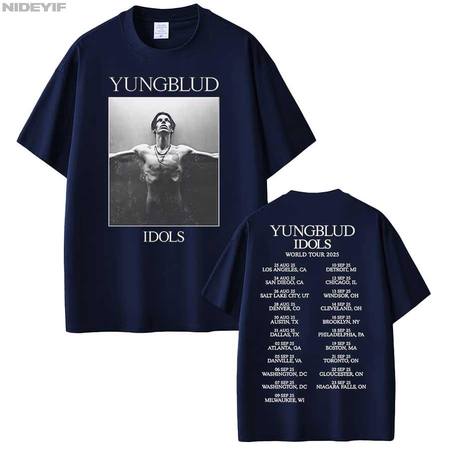 

Yungblud IDOLS One More Time World Tour T shirt for Unisex Women Hiphop Streetwear Oversized Tops 100 Cotton TShirt YBD20 4XL