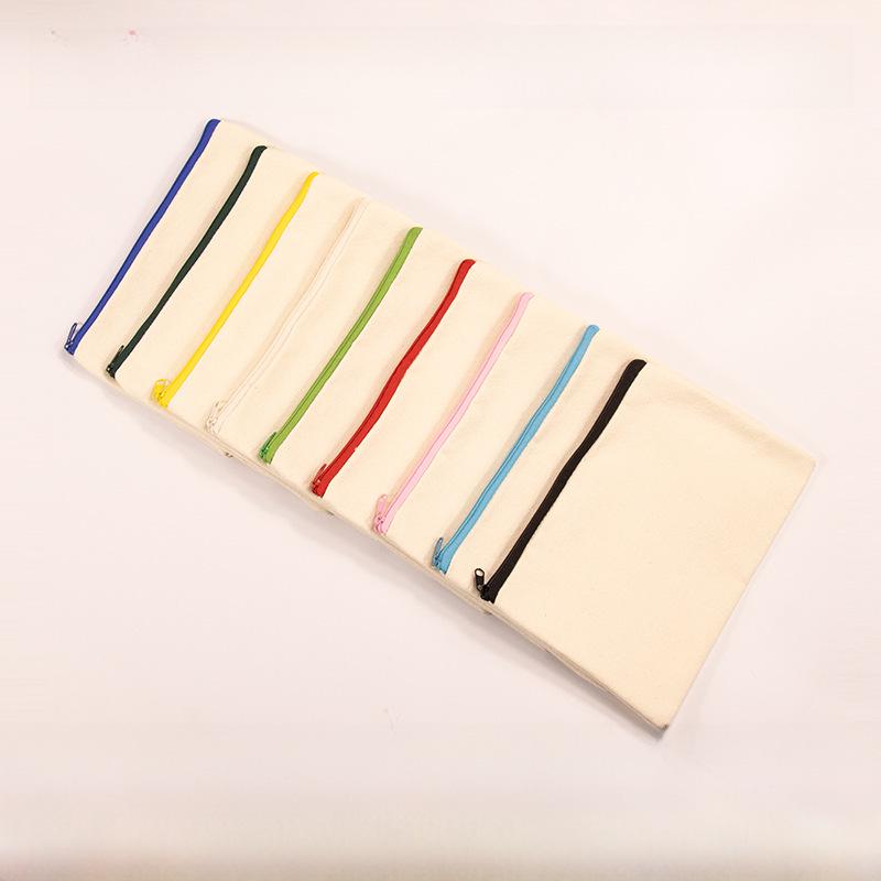 Creative Zipper Canvas Pencil Case & Custom Cosmetic Clutch Bag