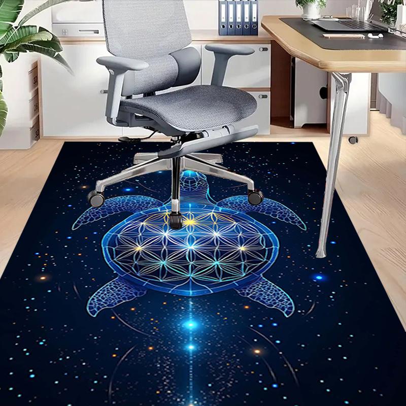 1PC Turtle, Flower_of_Life Extra Large Non Slip Floor carpet, Office, family, Studio   Large Area Rug Indoor Rugs, Bold Statement Piece