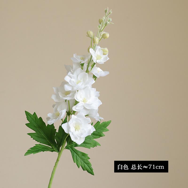 Long Branch Delphinium Artificial Flowers Beautiful Hyacinth Purple Silk Fake Flower Wedding Home Garden DIY Decor Floral Supply