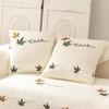 Nordic Sofa Cushion Four Seasons Universal Leave Embroidered Non-Slip Cotton Cushion Living Room Sofa Cover Furniture Protective