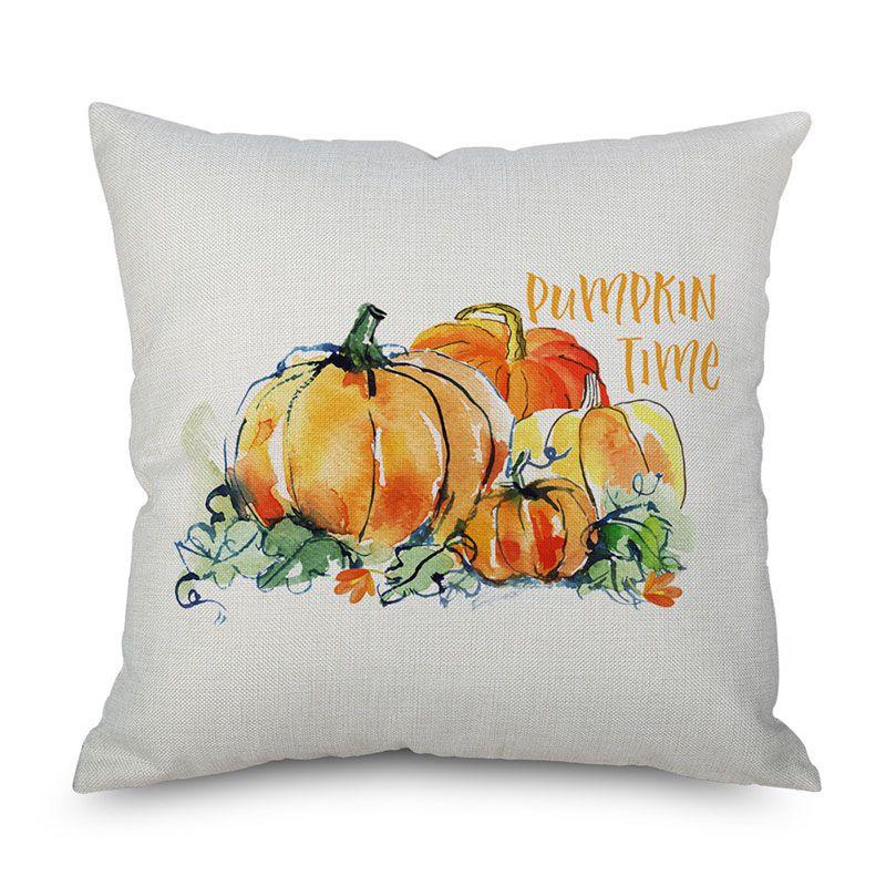 Pumpkin Thanksgiving Throw Pillow Cover Pillowcase Decorative Sofa Cover Cushion
