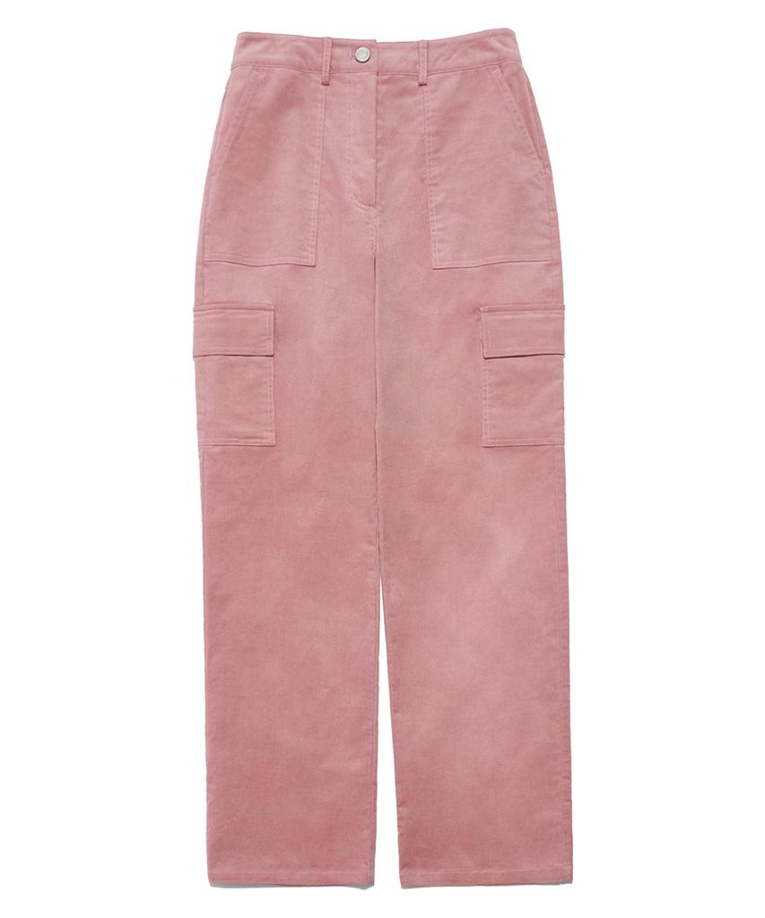 DELICCENT Corduroy Cargo Pants [Pink]