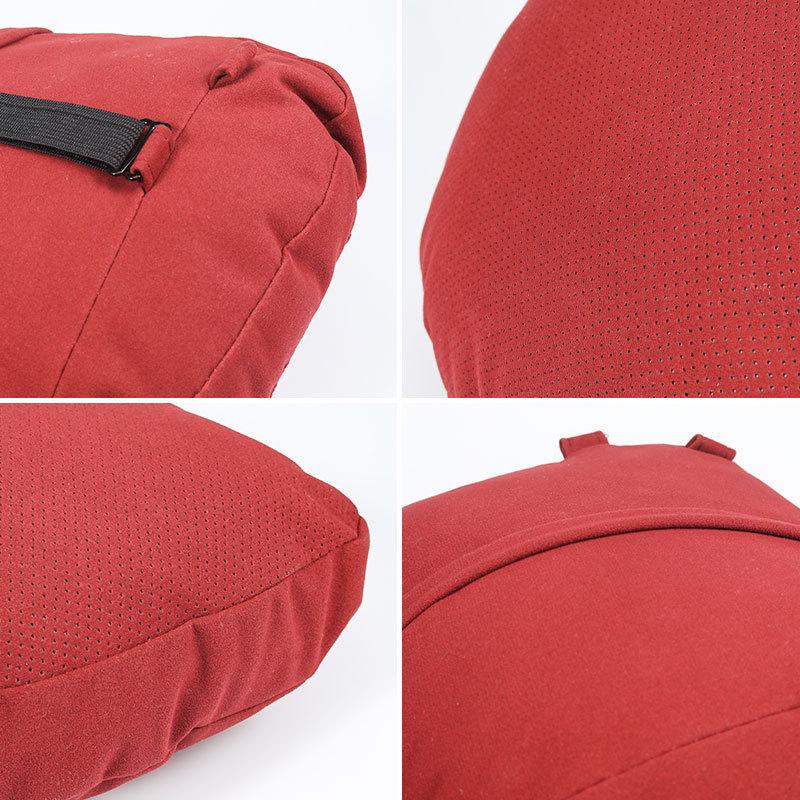 Breathable Suede Car Headrest and Lumbar Support Pillows for All Seasons