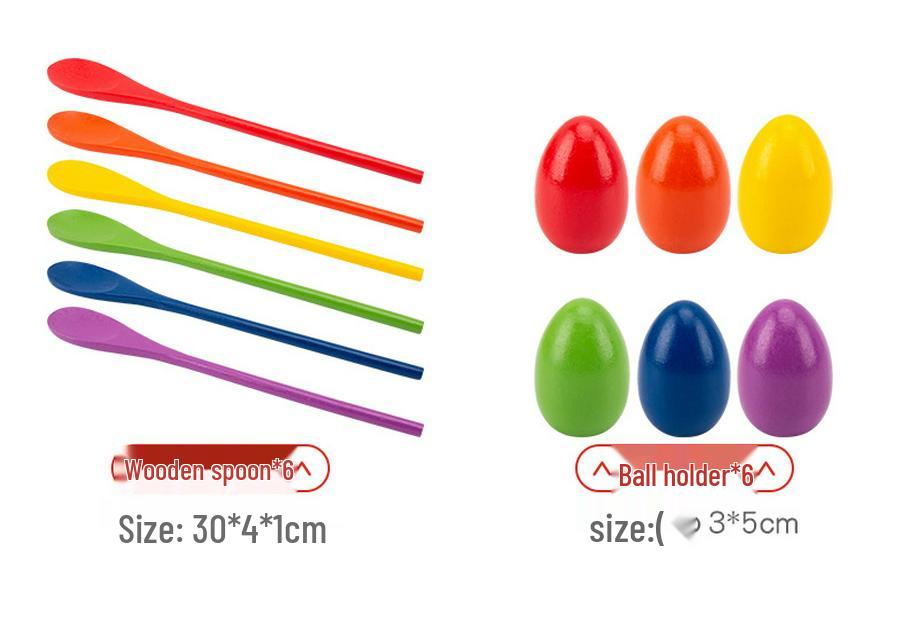 Wooden Spoon & Ball Balance Toy for Kids: Outdoor Sensory Integration & Parent-Child Play