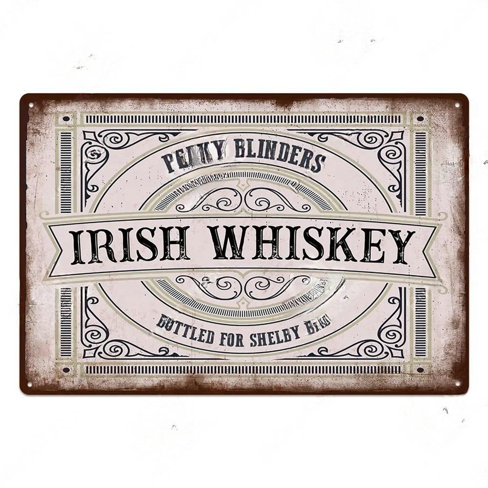 Vintage Whisky Plechová cedule Kovový plechový znak Pin-up girl Retro Nástěnná dekorace Pro garáž Klub Bar Pánská jeskyně Pub Kavárna Nástěnná dekorace