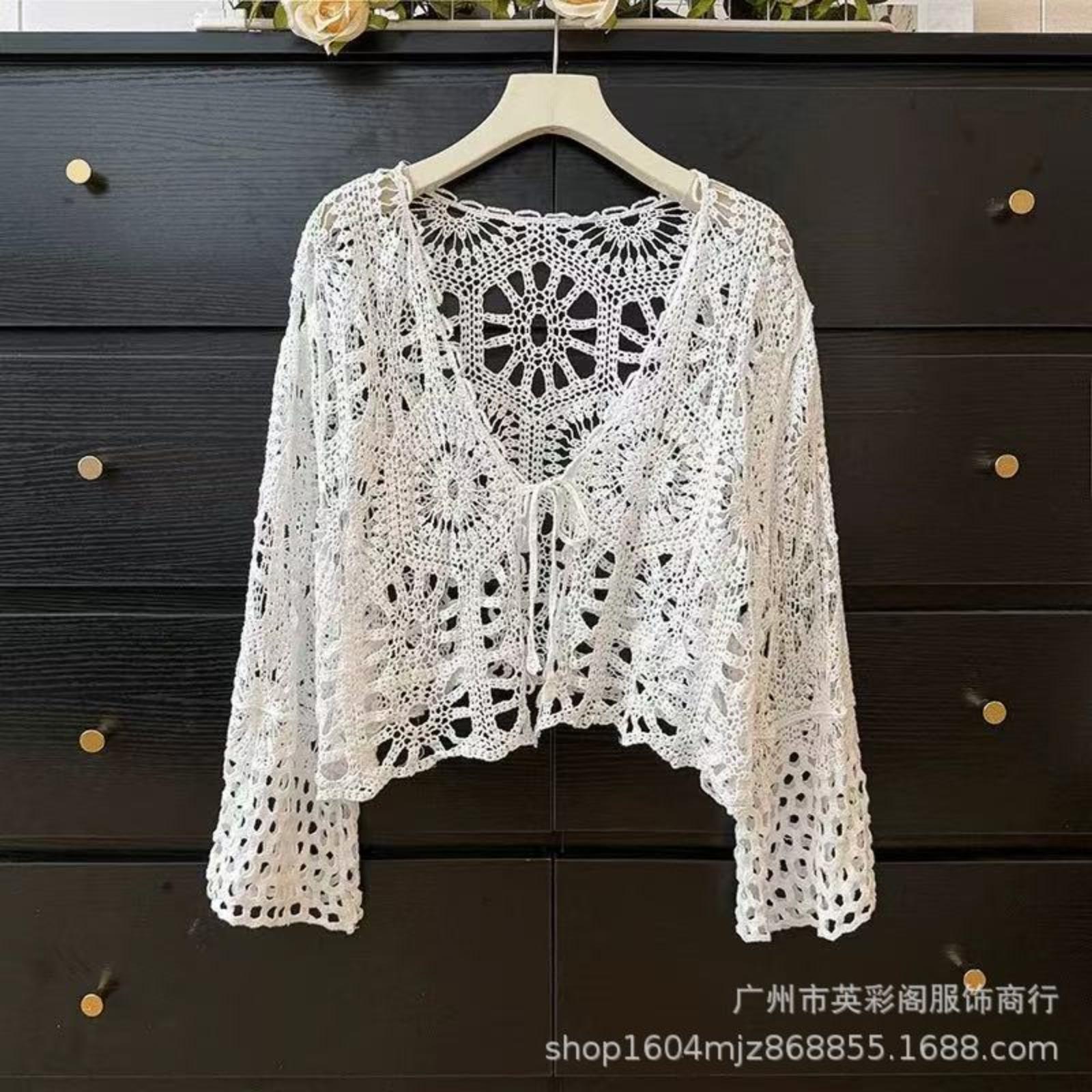 

Модный и универсальный кардиган крупной вязки с V-образным вырезом в корейском стиле для женщин, летняя повседневная верхняя одежда в стиле lazy, короткий повседневный топ. One Size белый