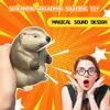 Screaming Groundhog Sound Toys Hamster Fat Cute Action Figure Toys Sculpture For Home Office