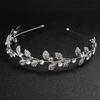 Zinc Zinc Alloy Material Wedding Hair Accessories Gold Silver Color Tiara Headpiece  Bridal Dress