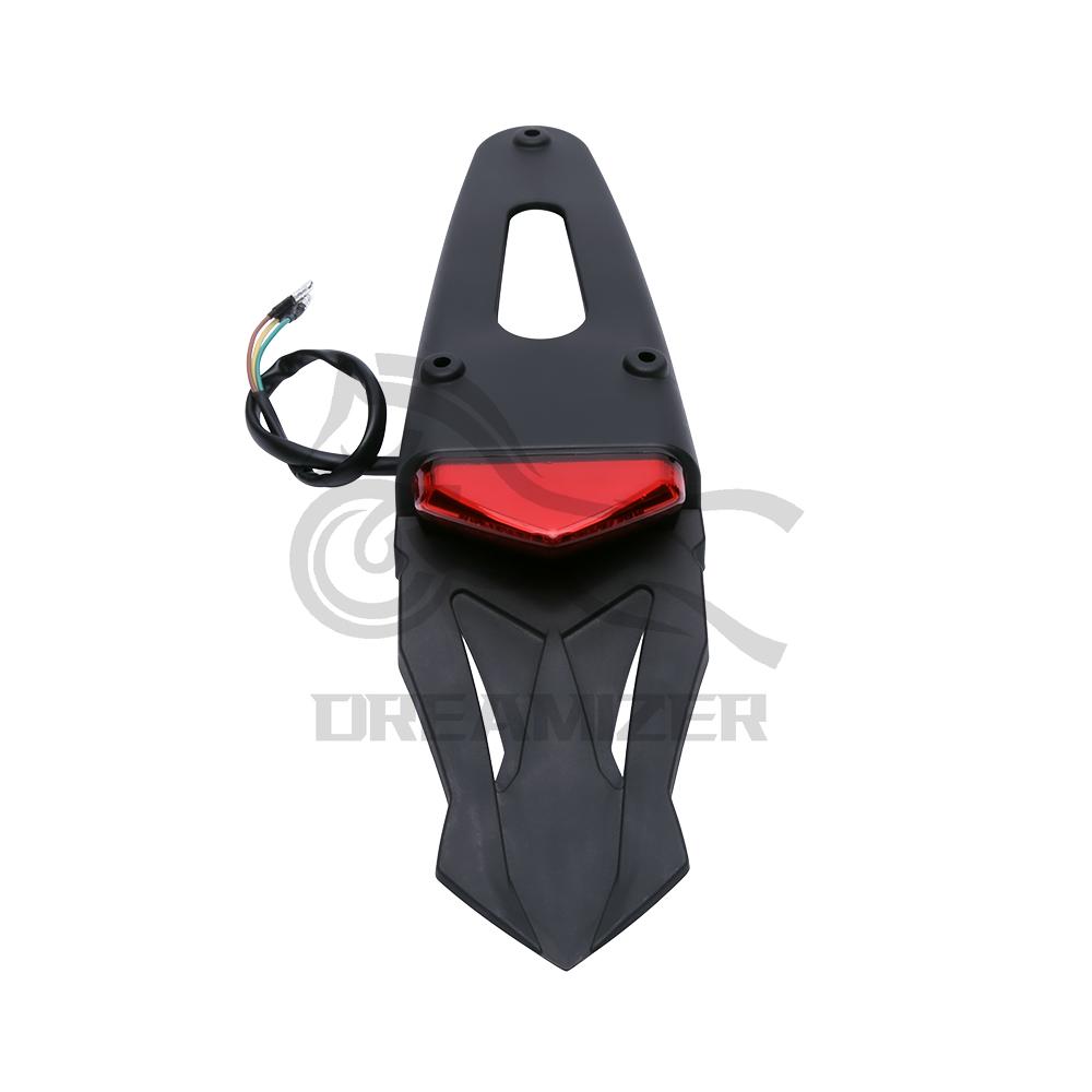 Lampă spate de frână pentru apărătoare spate pentru motocicletă, 12 LED-uri, pentru Off Road Enduro Dirt Bike, capac universal pentru roată, apără noroi spate