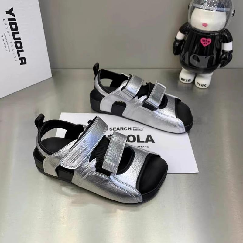 

Sports sandals women s summer outer wear new with skirts versatile not tired feet casual beach shoes 40 серебряный