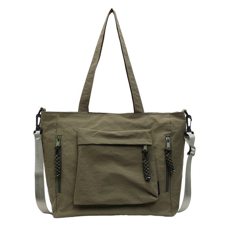 Fashion Casual Canvas Tote Bag Women's New Style Trendy All-match Large Capacity Underarm Bag Commuter Shoulder Bag