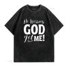 No Worries God Got Me African American Christian Quote T Shirt Vintage Washed Casual Breathable Soft Fashion Stylish Versatile
