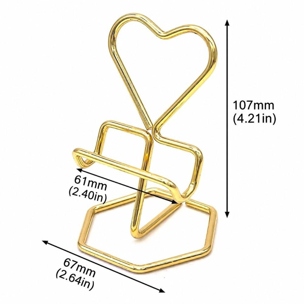 Heart-Shaped Phone Stand Metal Phone Rack Phone Accessories Business Card Stand Desktop
