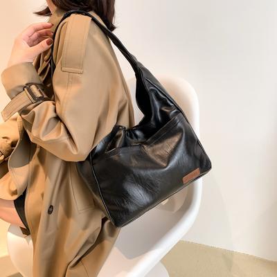 Retro Lässiger Fauler Stil Schulter Achseltasche Street Trend Mode Textur Pendlertasche Lässig Einfach Auto Nähte Damen Tasche