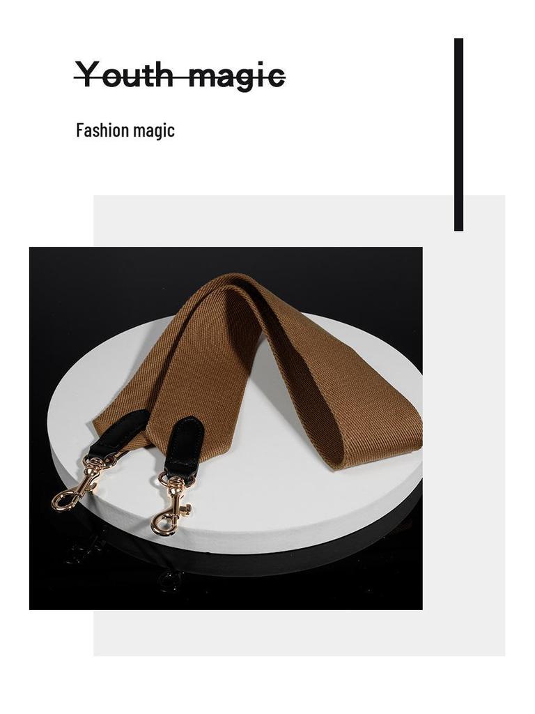 6cm Wide Cowhide Canvas Shoulder Strap for Versatile Crossbody Bucket Bags