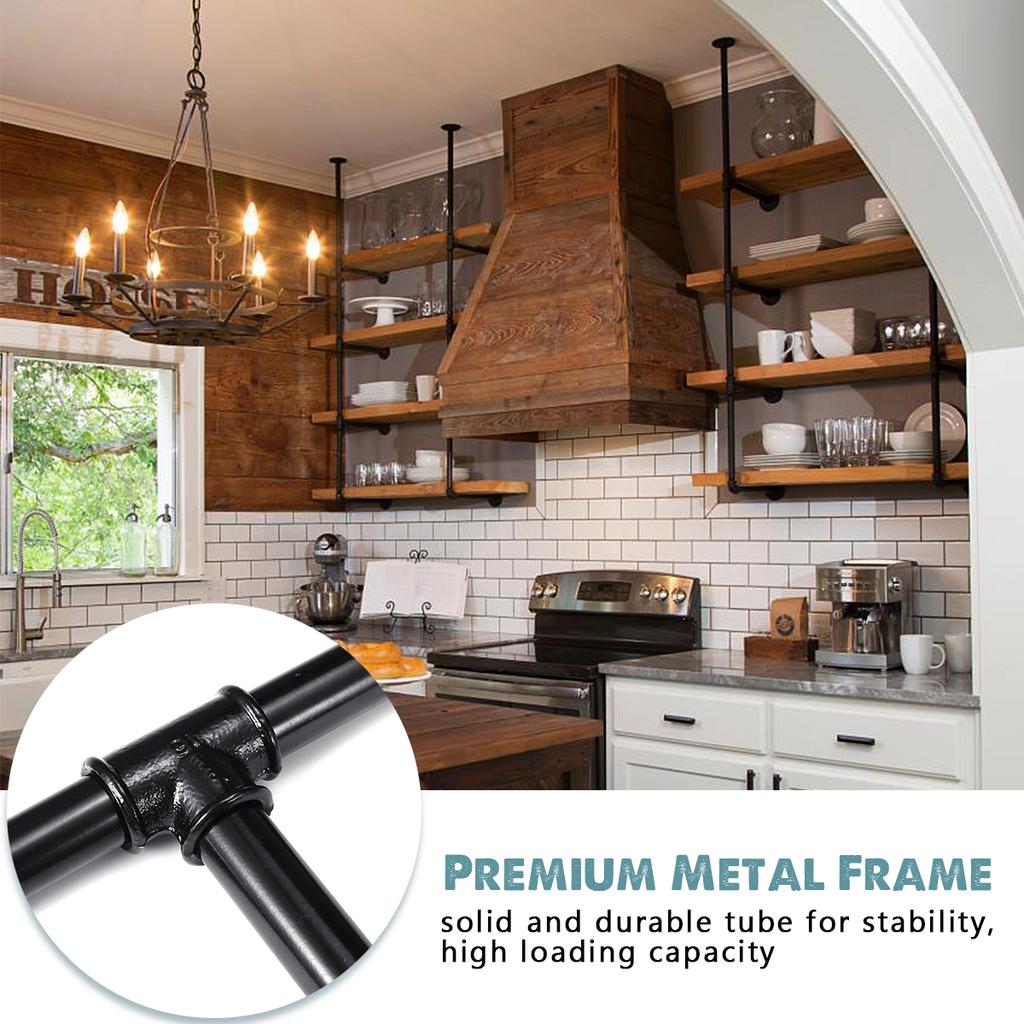 E Shape 4 Tier king do way Industrial Ladder Shelf Pipe Floating Wall Mount Shelf Bookshelf Storage(2pcs) E Shape 4 Tier king do way Industrial Ladder Shelf Pipe Floating Wall Mount Shelf Bookshelf Storage(2pcs)