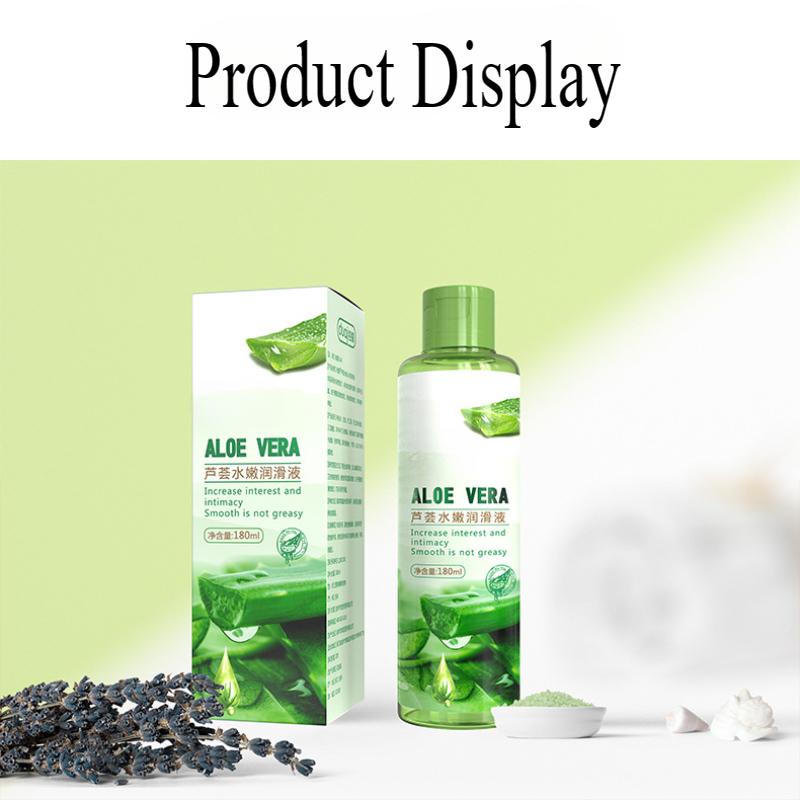 Aloe Vera Water-based Lubricant 180ml Sex Oil for Adult Pleasure, Intimate Hydrating Gel