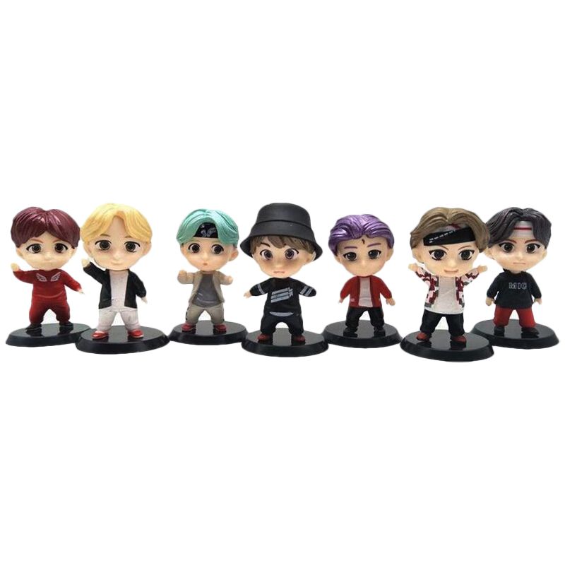 7pcsset Tinytan Bts Figure Dynamite Bangton Boys Groups Mini Figurine Army Gift