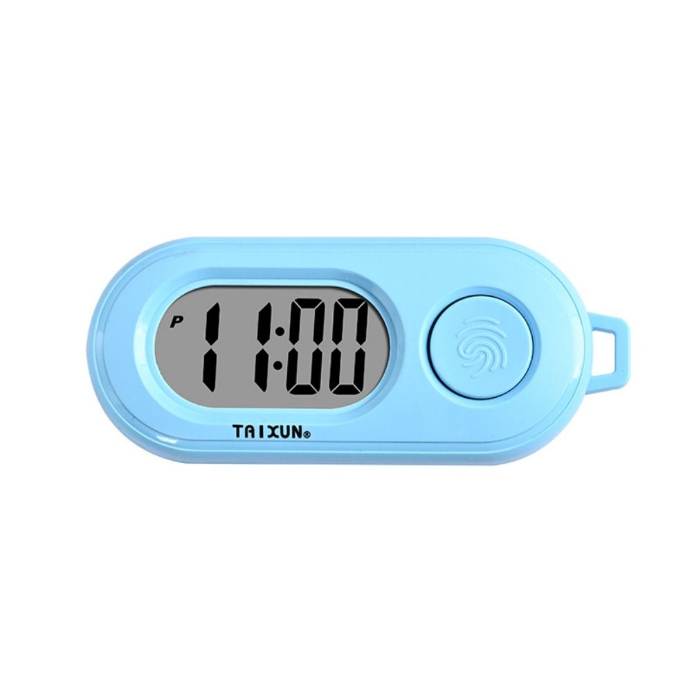 Key Display Digital Electronic Clock Keychain Oval Watch Mini LED Digital Clock  Backpack