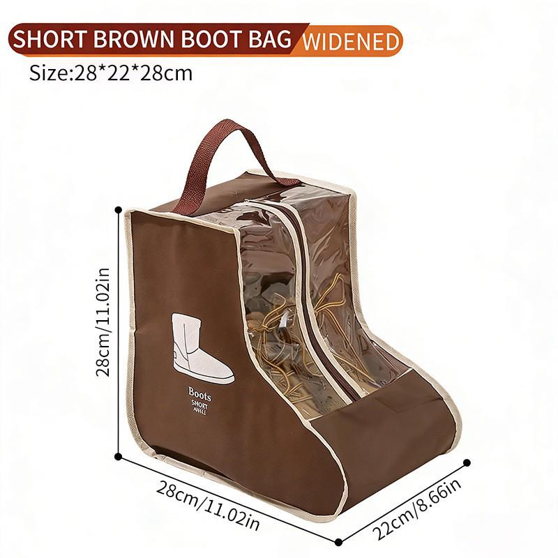 Transparent PEVA Mesh Zippered Boot Storage Bag for Moisture-Proof Seasonal Shoe Organization