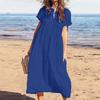 Women's Fashion Summer Spring Solid Color Print High Waist Casual Dresses