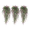 Hängende Kunstblume mit Eukalyptusblättern UV-beständig Fake-Blumenranke Innen Außen Garten Kunstblüte Rattan Dekor