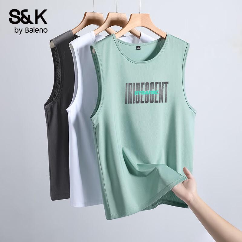 Мужская майка Baleno S&K из сетчатой ледяной шелковой ткани для тренировок M