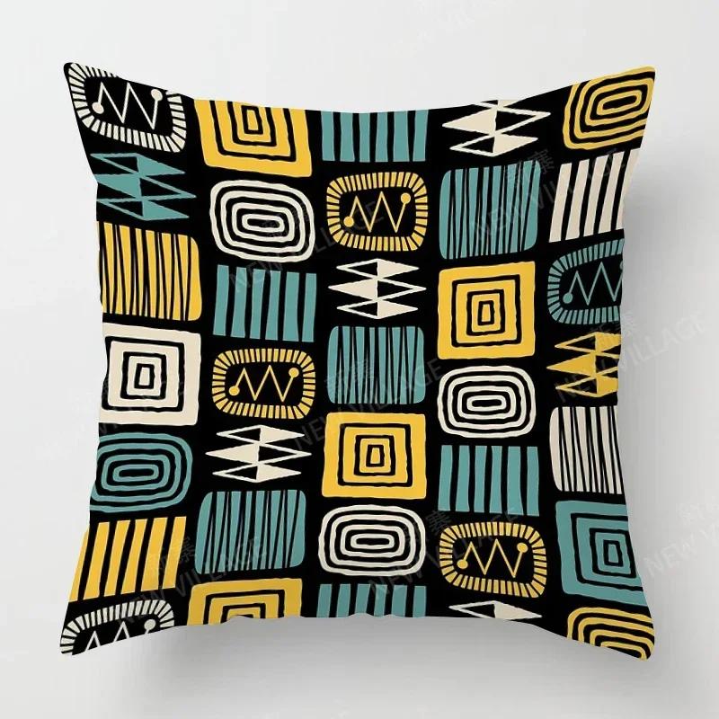 Nordic Fall Home Decor Autumn Throw Pillow Case Sofa Cushion Cover Modern Geometry