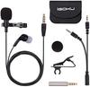 iGOKU Clip Microphone, External Microphone, Lapel Microphone with Earphones, Omnidirectional, for Cameras, Smartphones, and PCs, Karaoke, Recording, S