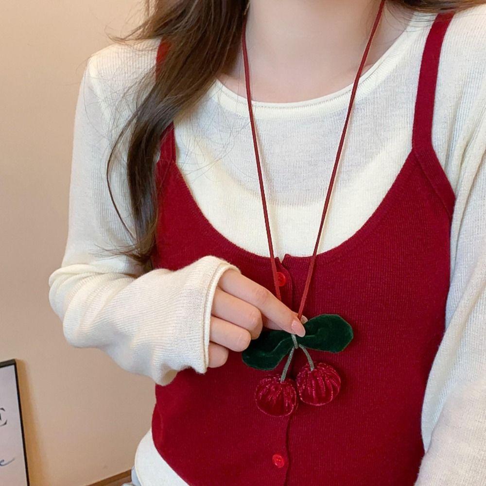 Collana di Natale di Babbo Natale Cordino con Alce Catena per Maglione Ciondolo Tendenza da Indossare Accessori da Appendere all'Abbigliamento Collana Lunga Ragazza