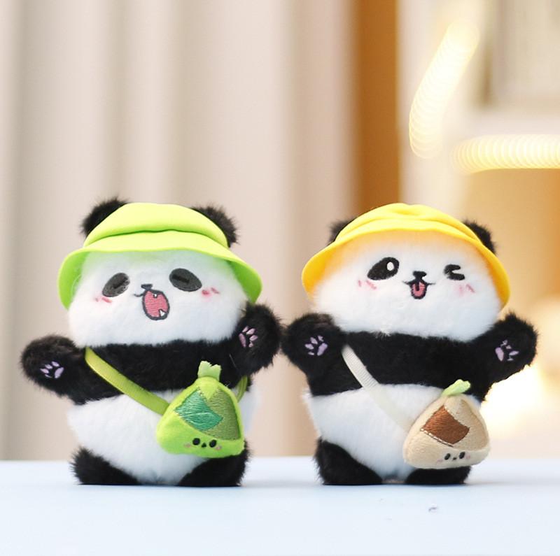 Plush Panda Toy With Keychain For Girls Soft Stuffed Animal Gift For Kids