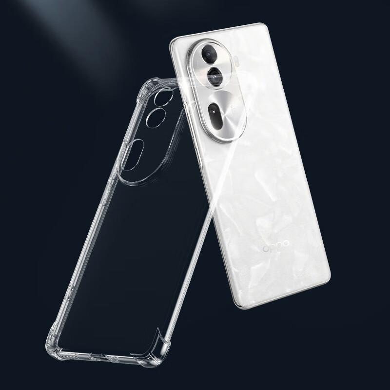 Air Cushion Drop ProtectionPhone Case for OPPO Reno 11 Pro, OPPO Reno 11 Pro Silicone Lens Full Protection, Ultra-Thin - Transparent