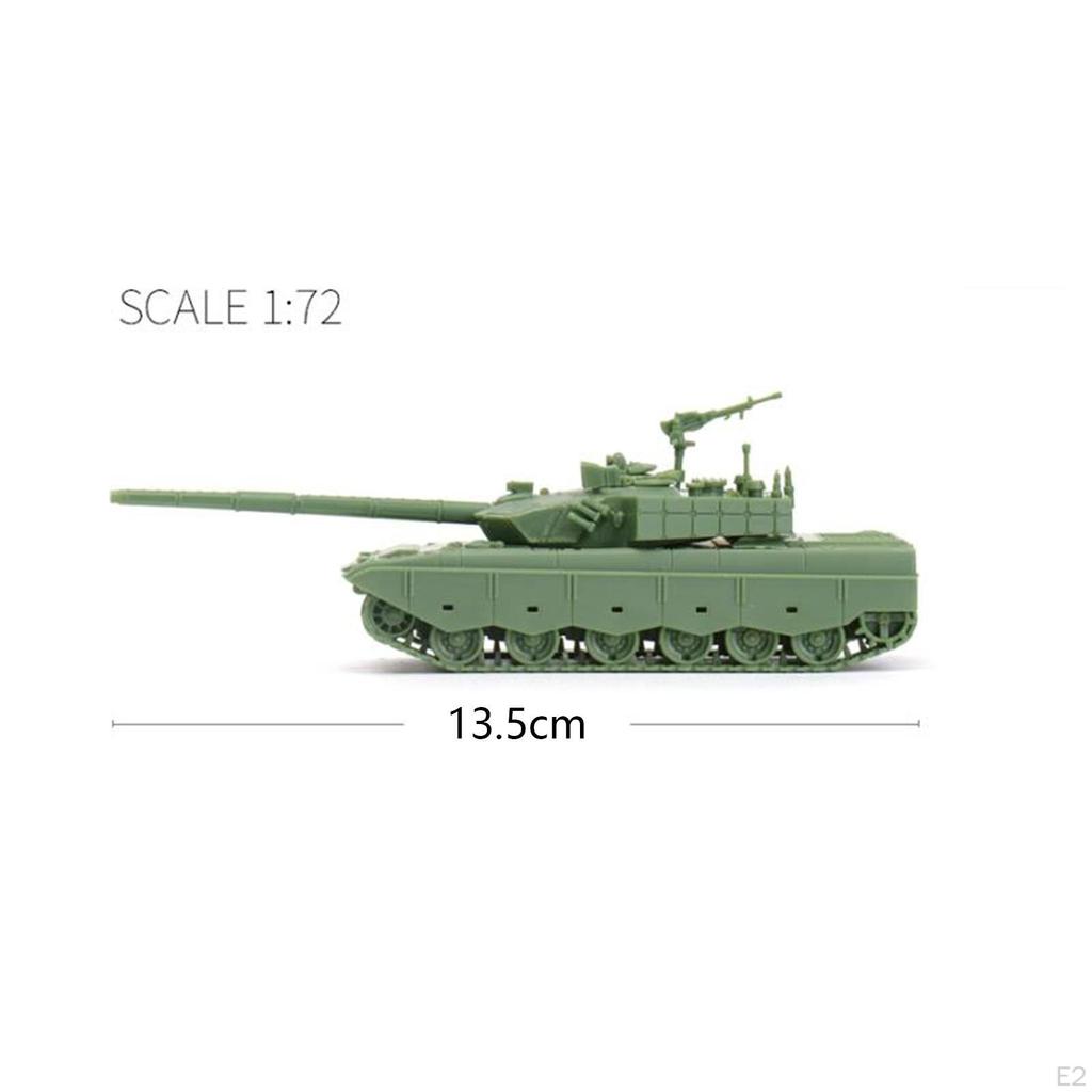 1/72 Puzzle Tank Model DIY Assemble Tracked Crawler Chariot Main Battle for Education Toy