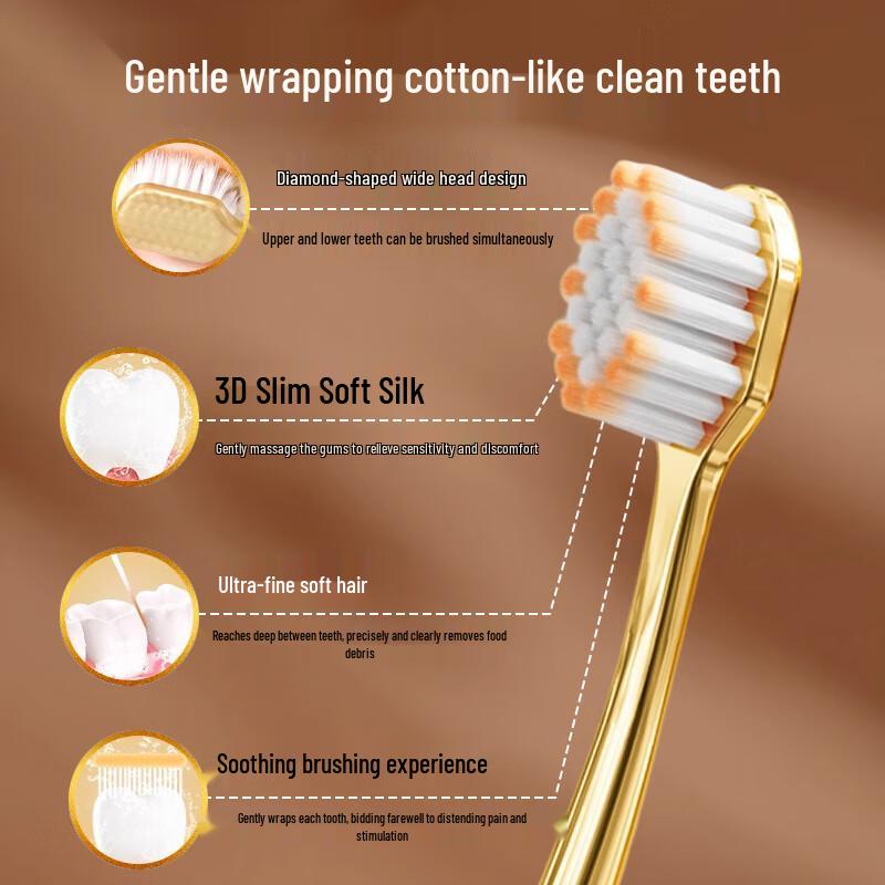 Qi Jing Soft Bristle Adult Toothbrush - 6 Pack