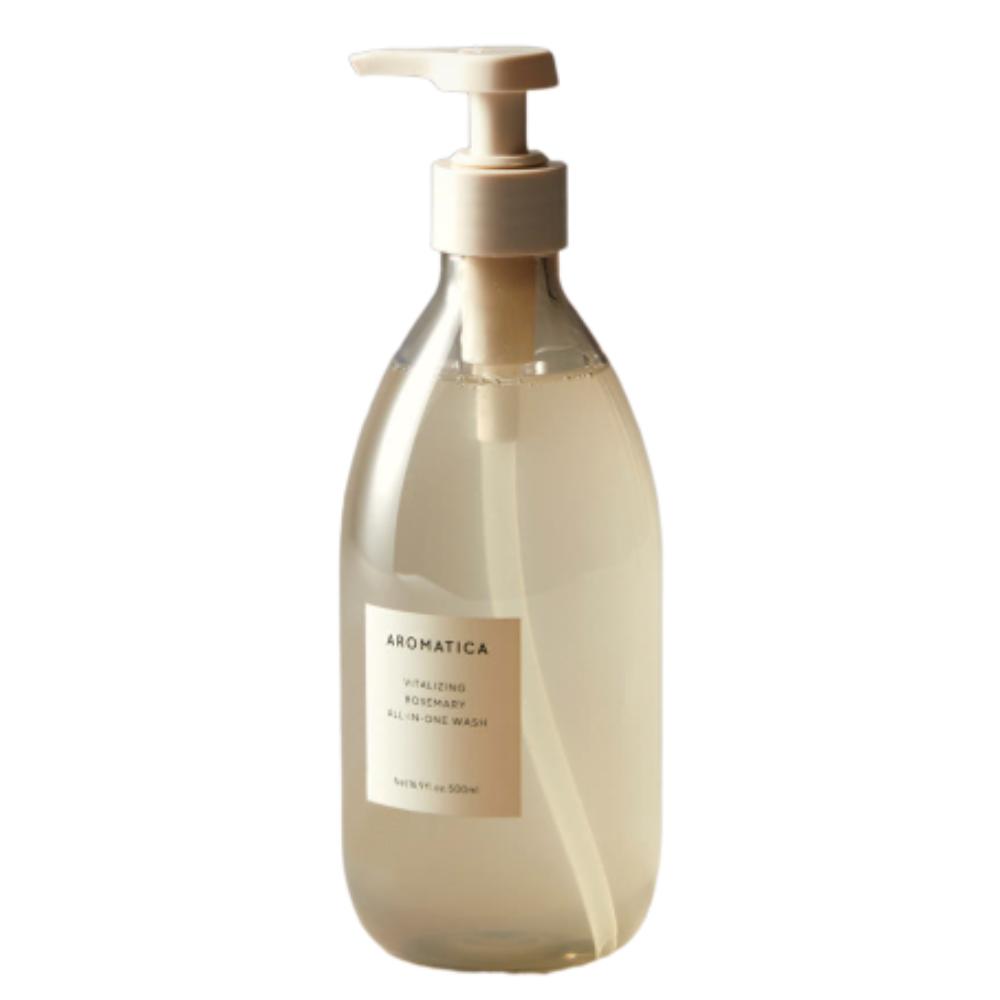 

AROMATICA Vitalizing Rosemary All-in-One Wash 500ml Large Size Refreshing Body Cleanser